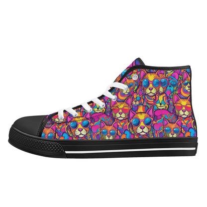 Mens High Top Canvas Shoes - Customized Tongue