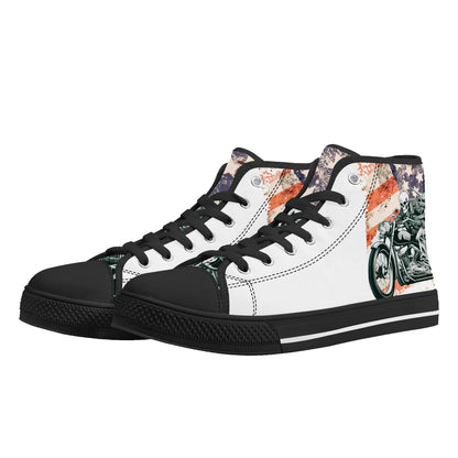 Mens High Top Canvas Shoes - Customized Tongue