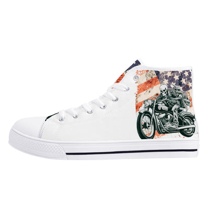 Mens High Top Canvas Shoes - Customized Tongue