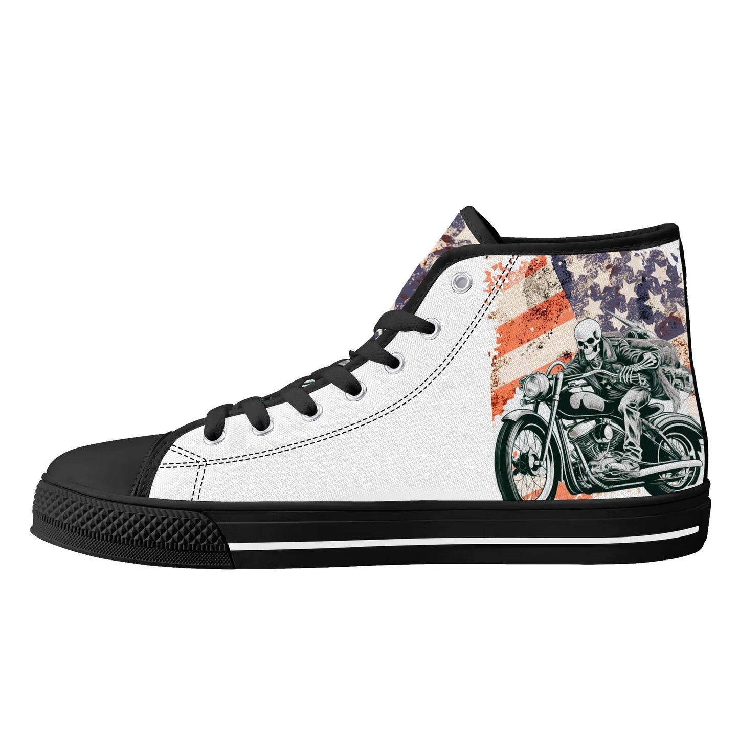 Mens High Top Canvas Shoes - Customized Tongue