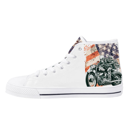 Mens High Top Canvas Shoes - Customized Tongue