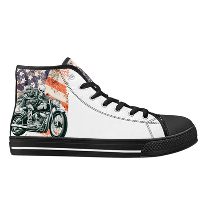 Mens High Top Canvas Shoes - Customized Tongue