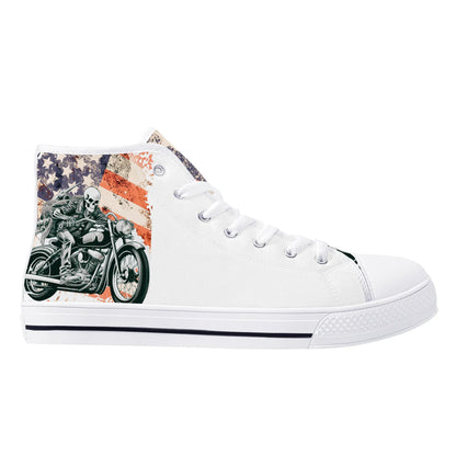 Mens High Top Canvas Shoes - Customized Tongue