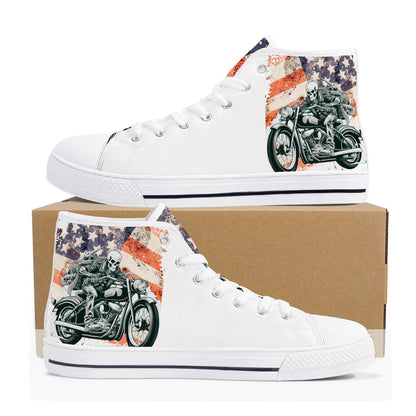 Mens High Top Canvas Shoes - Customized Tongue