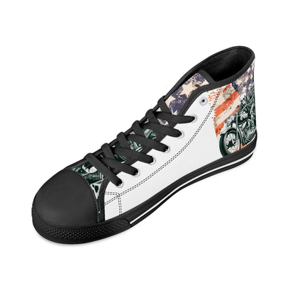 Mens High Top Canvas Shoes - Customized Tongue