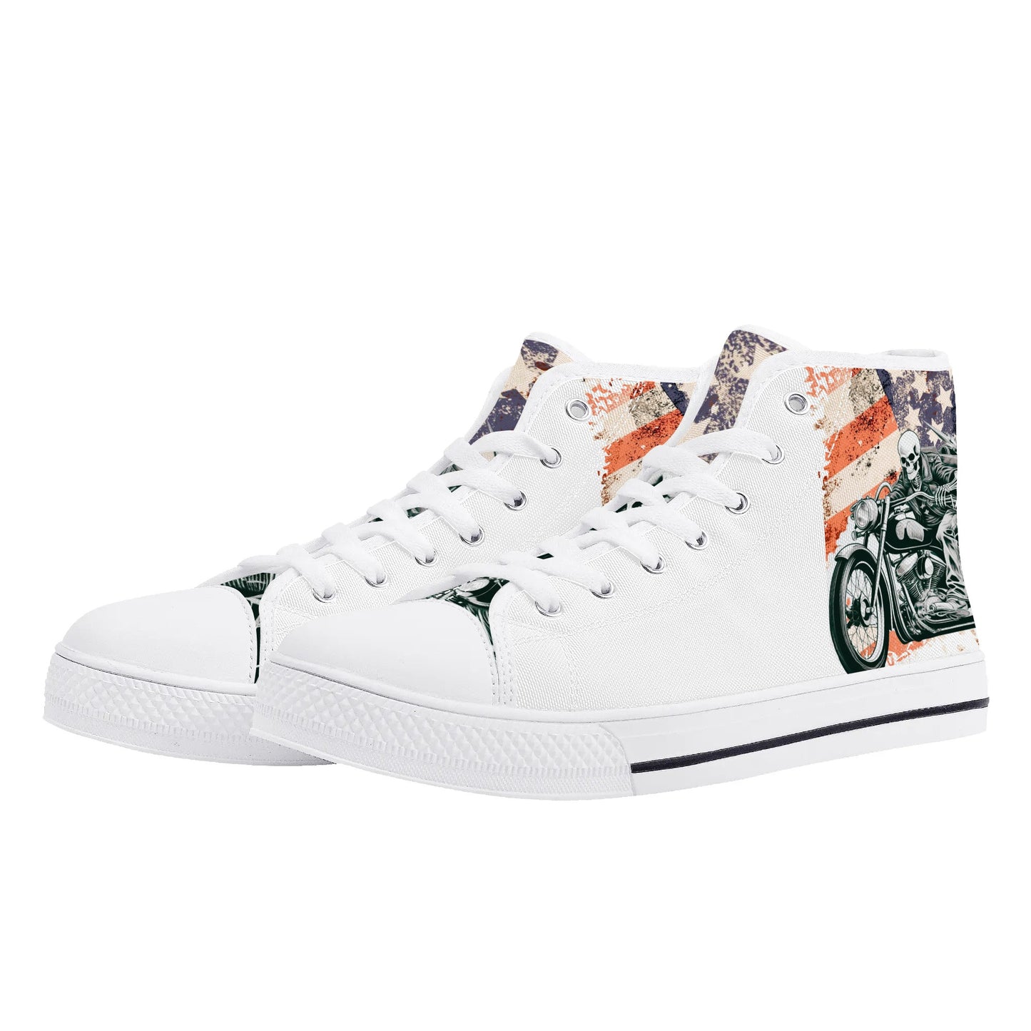 Mens High Top Canvas Shoes - Customized Tongue