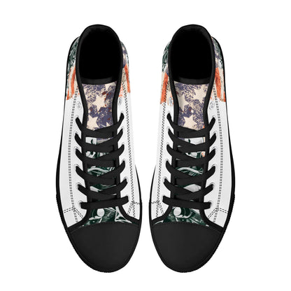 Mens High Top Canvas Shoes - Customized Tongue