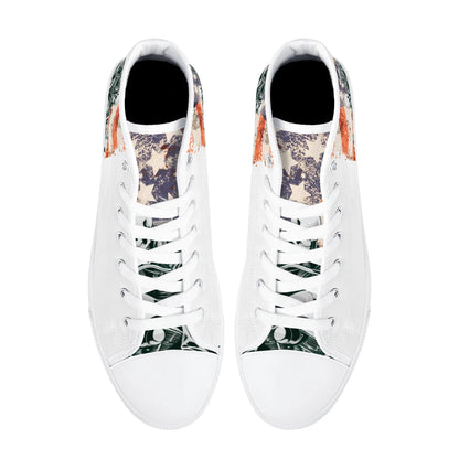 Mens High Top Canvas Shoes - Customized Tongue