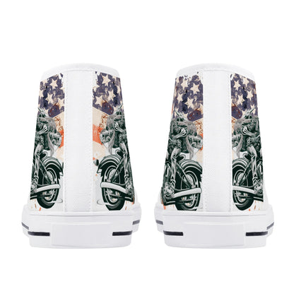 Mens High Top Canvas Shoes - Customized Tongue