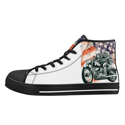 Mens High Top Canvas Shoes - Customized Tongue