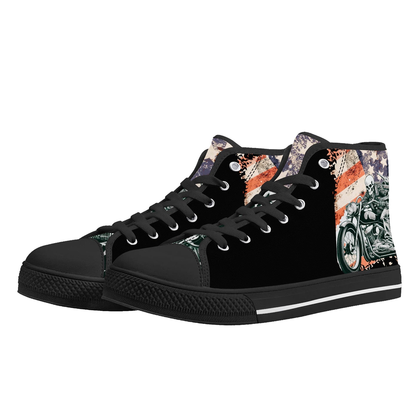 Mens High Top Canvas Shoes - Customized Tongue