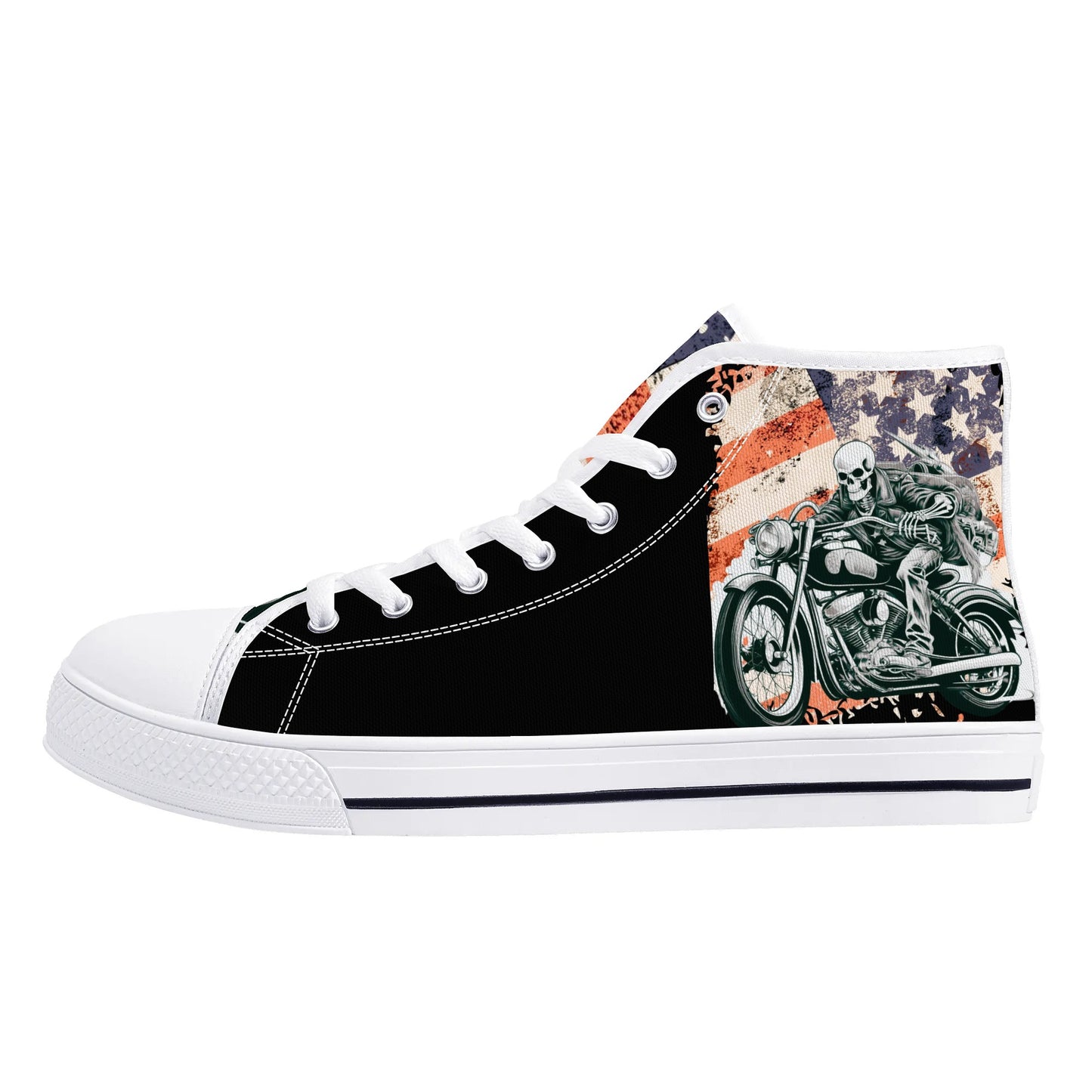 Mens High Top Canvas Shoes - Customized Tongue