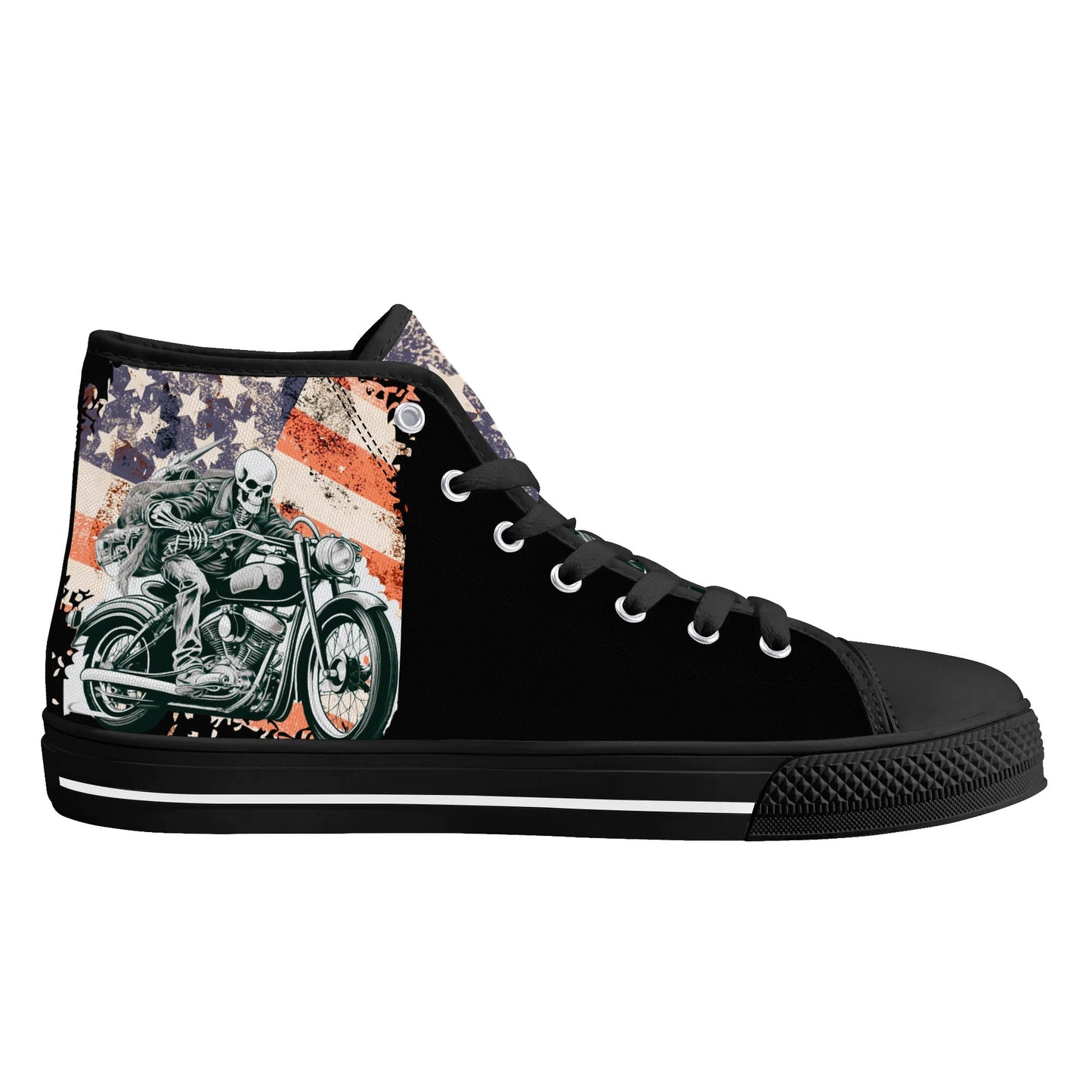 Mens High Top Canvas Shoes - Customized Tongue