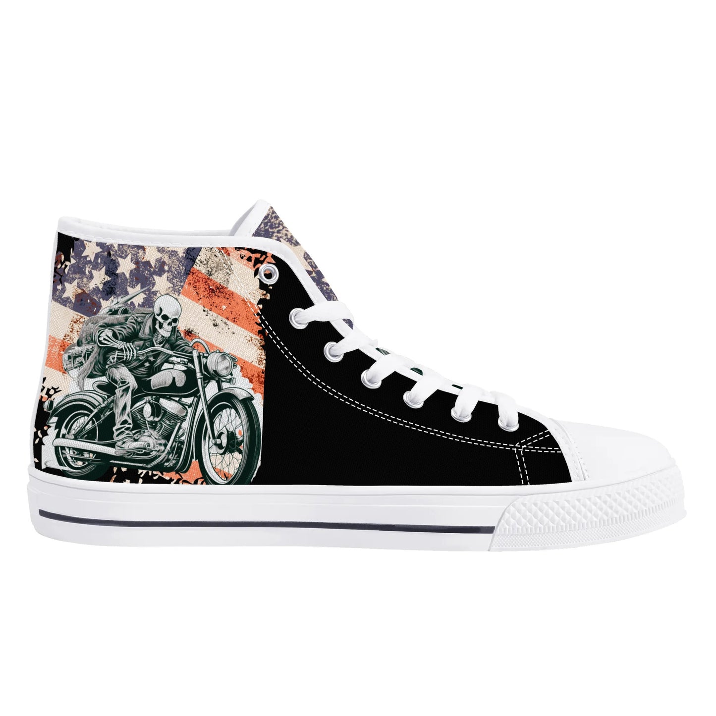 Mens High Top Canvas Shoes - Customized Tongue