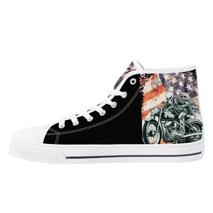 Mens High Top Canvas Shoes - Customized Tongue