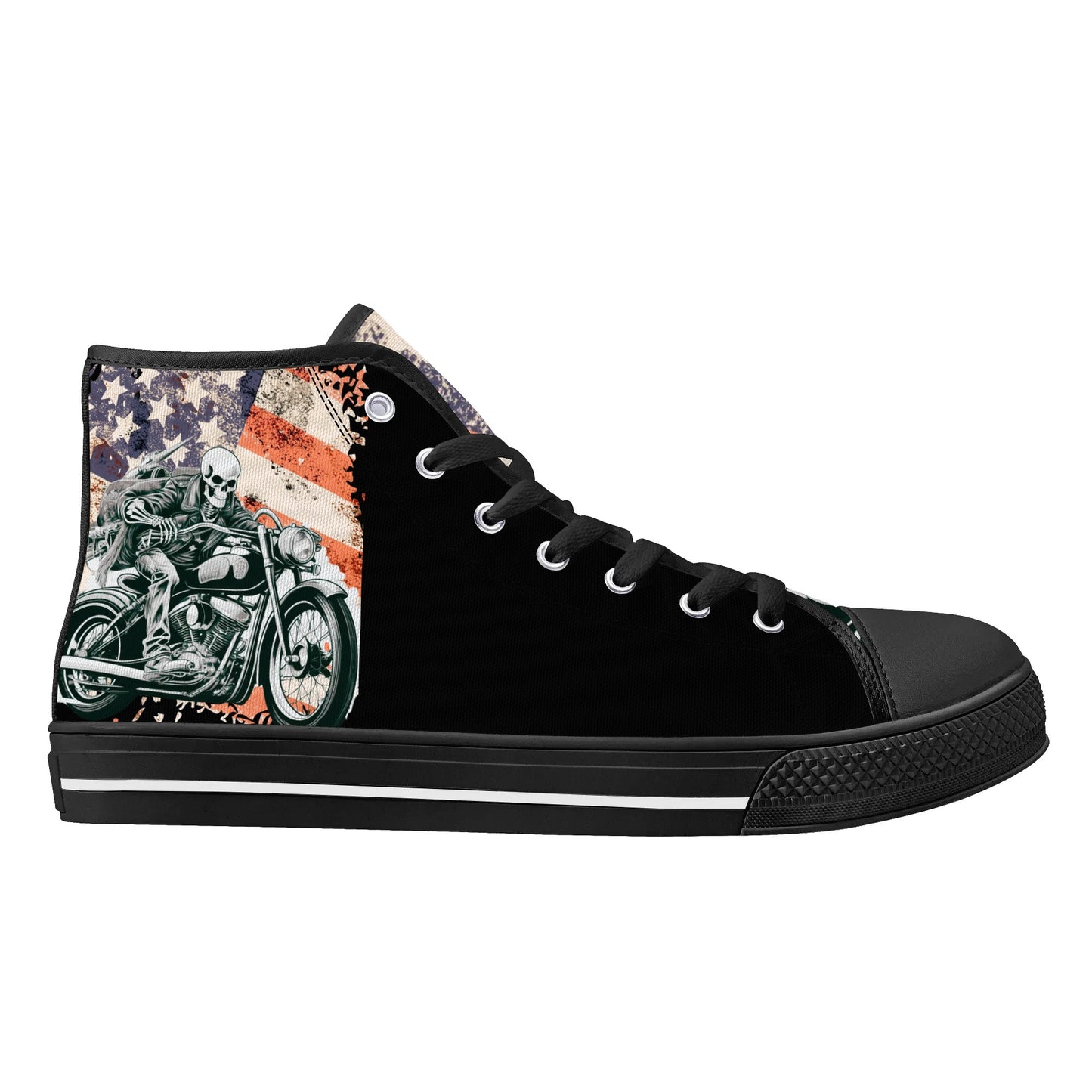 Mens High Top Canvas Shoes - Customized Tongue