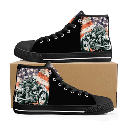 Mens High Top Canvas Shoes - Customized Tongue