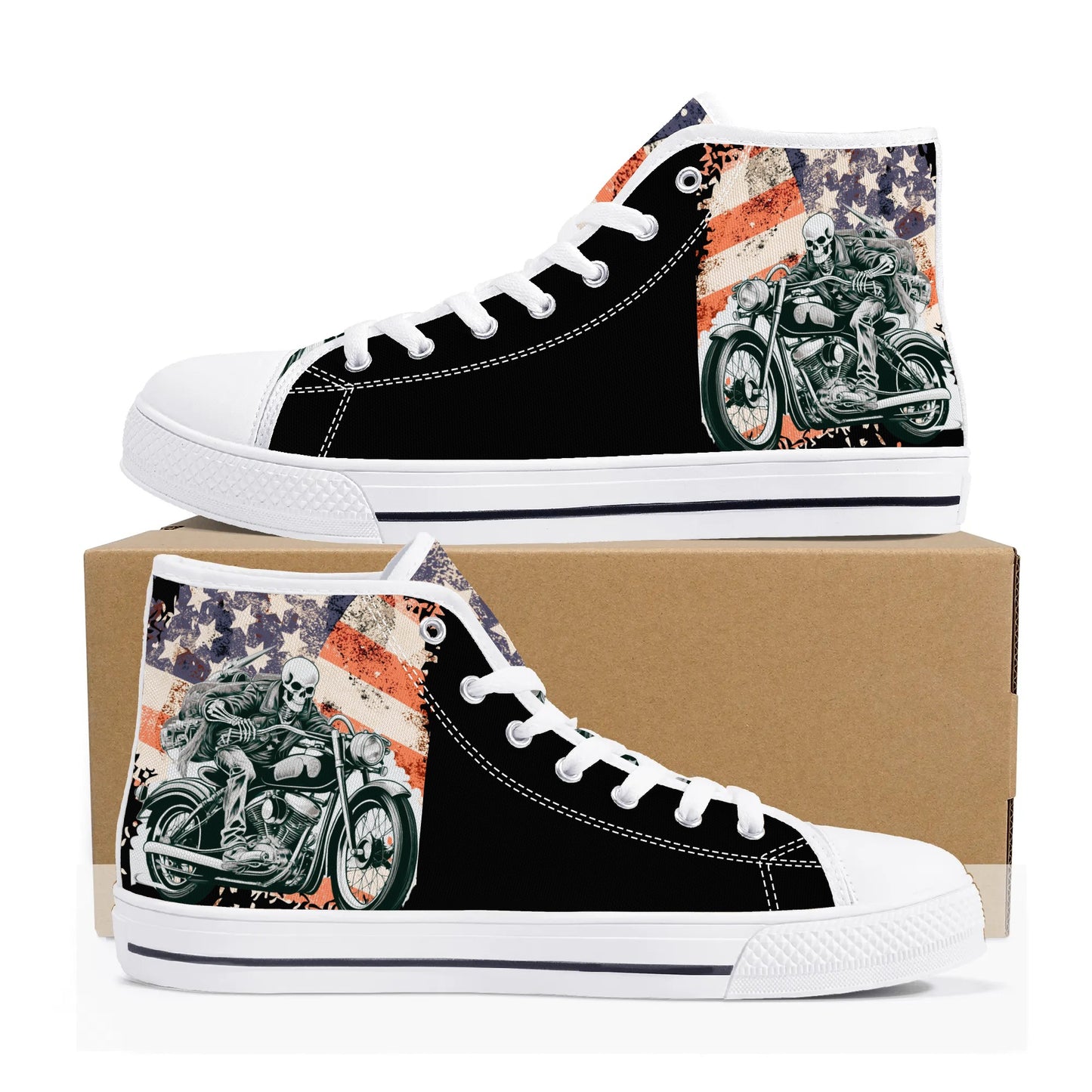 Mens High Top Canvas Shoes - Customized Tongue