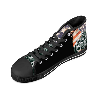 Mens High Top Canvas Shoes - Customized Tongue