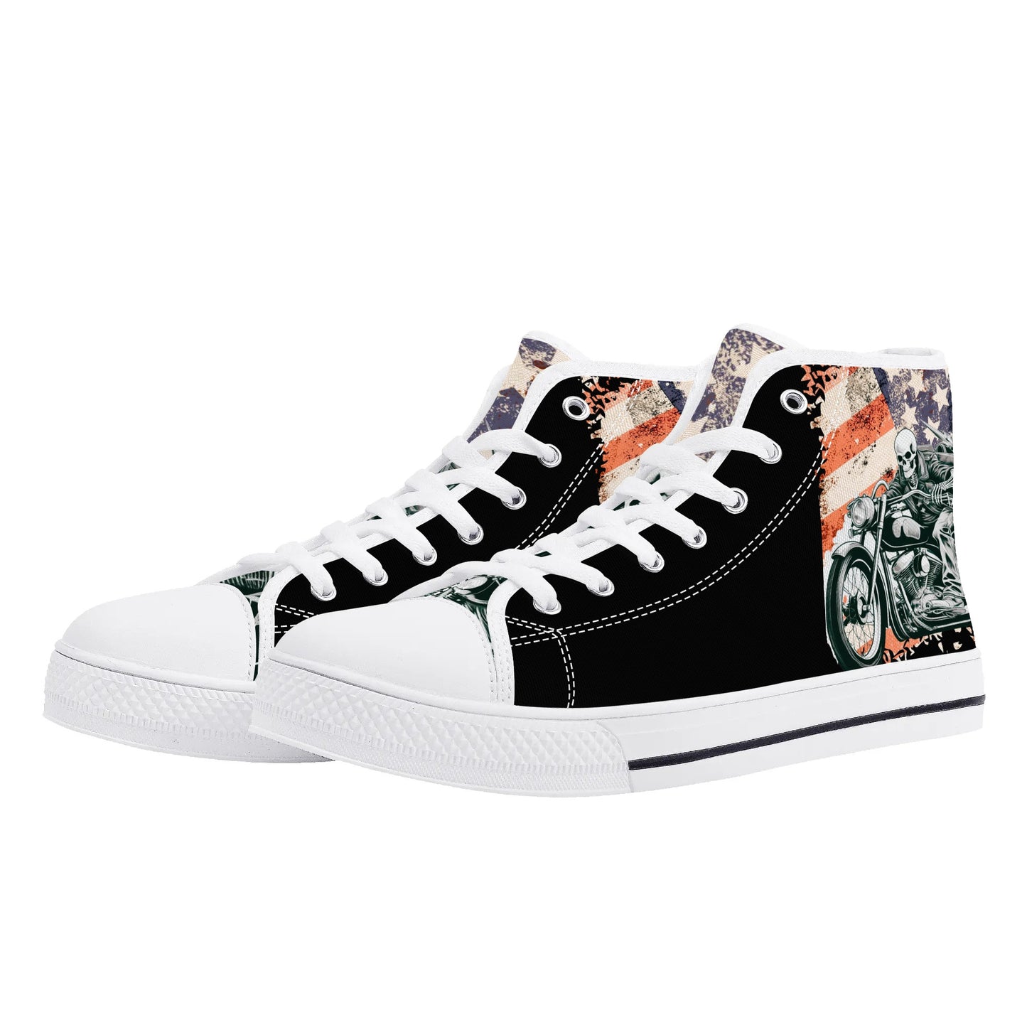 Mens High Top Canvas Shoes - Customized Tongue