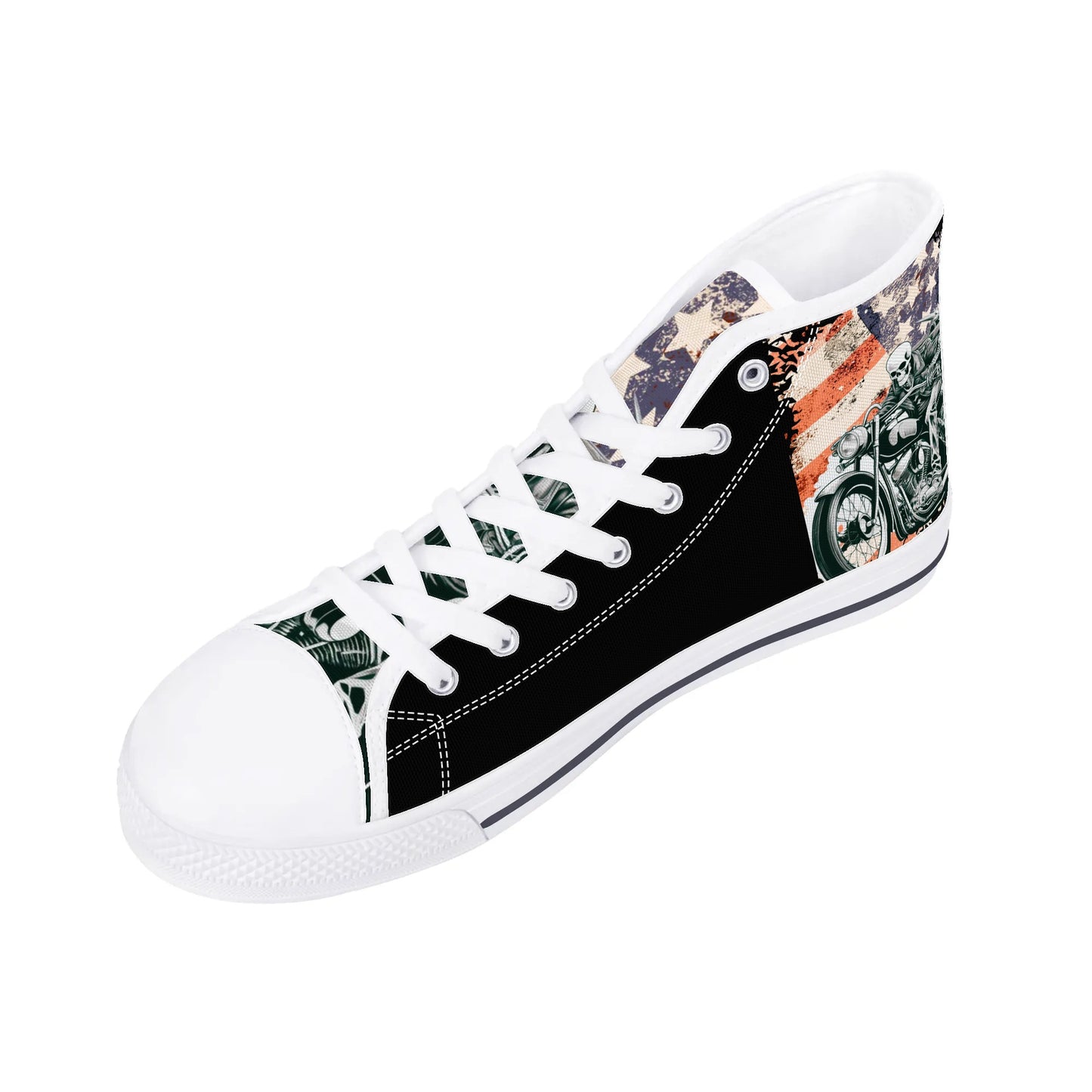 Mens High Top Canvas Shoes - Customized Tongue