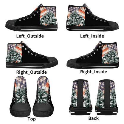 Mens High Top Canvas Shoes - Customized Tongue