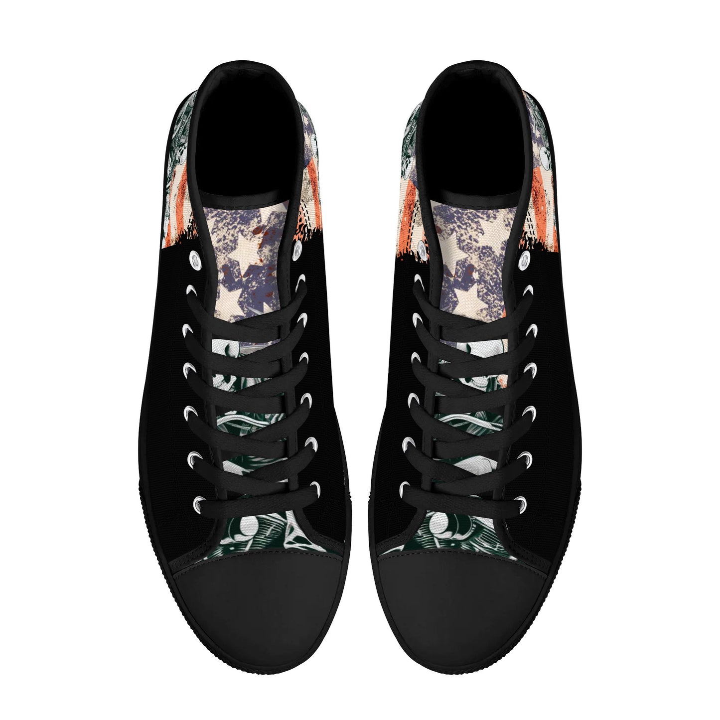 Mens High Top Canvas Shoes - Customized Tongue