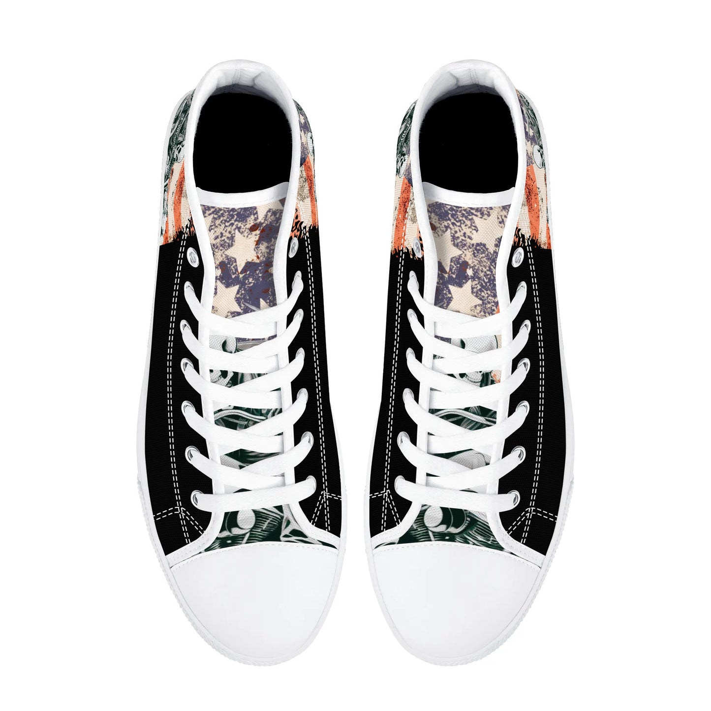 Mens High Top Canvas Shoes - Customized Tongue