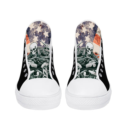 Mens High Top Canvas Shoes - Customized Tongue