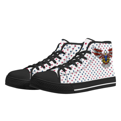 Mens High Top Canvas Shoes - Customized Tongue