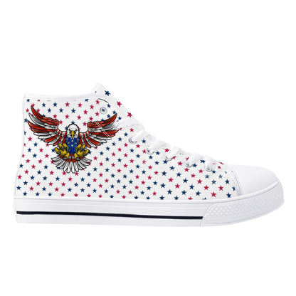 Mens High Top Canvas Shoes - Customized Tongue