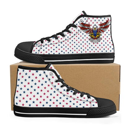 Mens High Top Canvas Shoes - Customized Tongue