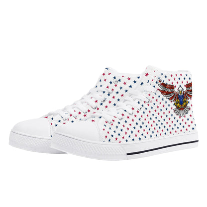 Mens High Top Canvas Shoes - Customized Tongue