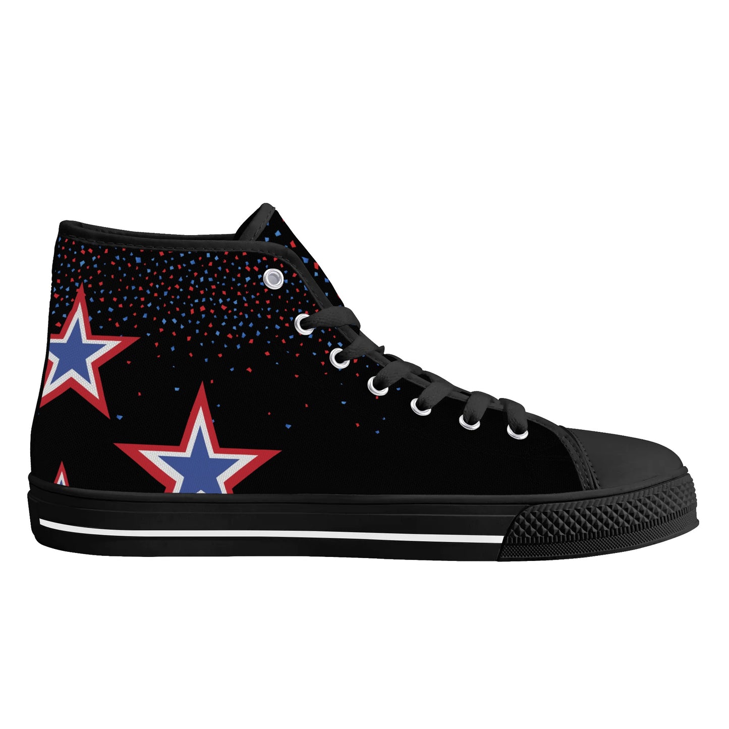 Mens High Top Canvas Shoes - Customized Tongue