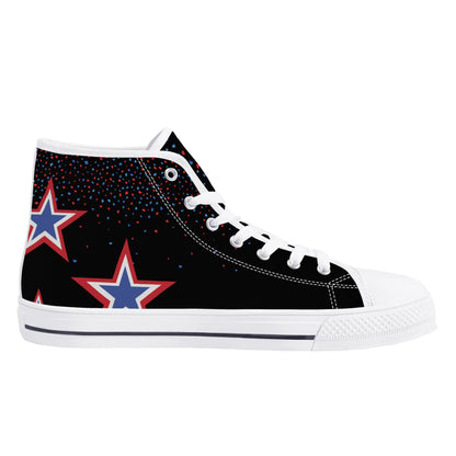 Mens High Top Canvas Shoes - Customized Tongue