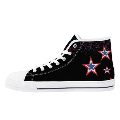 Mens High Top Canvas Shoes - Customized Tongue