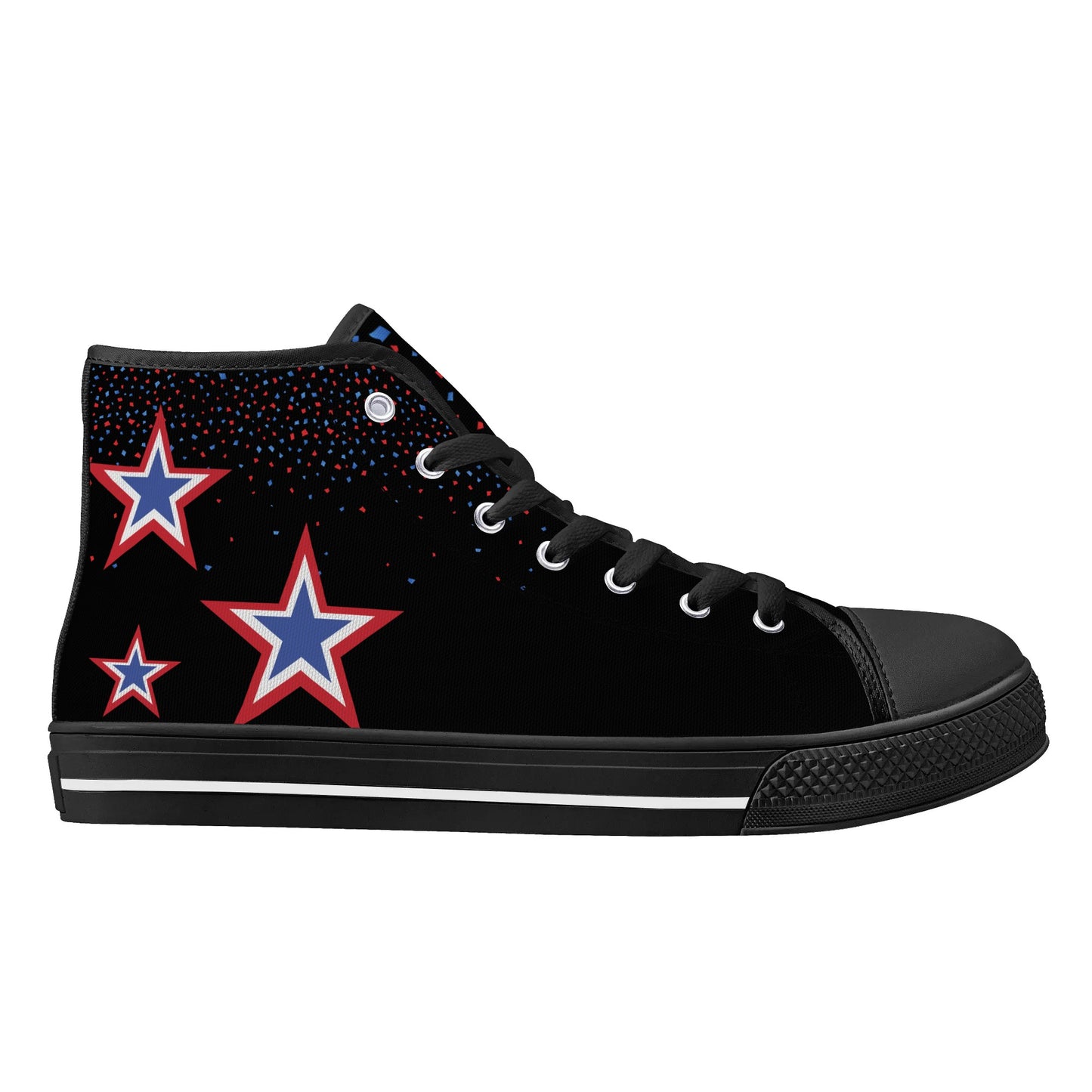 Mens High Top Canvas Shoes - Customized Tongue