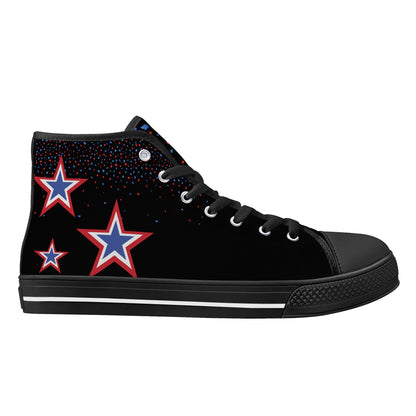 Mens High Top Canvas Shoes - Customized Tongue