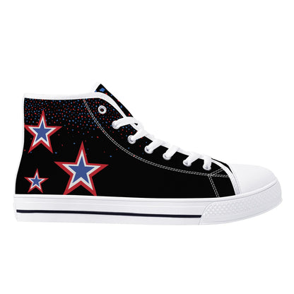 Mens High Top Canvas Shoes - Customized Tongue