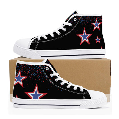 Mens High Top Canvas Shoes - Customized Tongue