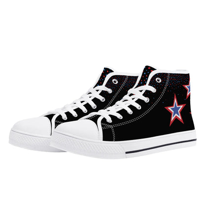 Mens High Top Canvas Shoes - Customized Tongue