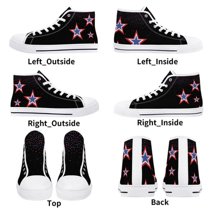 Mens High Top Canvas Shoes - Customized Tongue