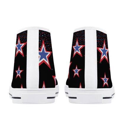 Mens High Top Canvas Shoes - Customized Tongue