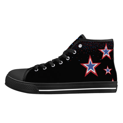 Mens High Top Canvas Shoes - Customized Tongue