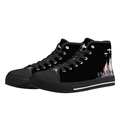 Mens High Top Canvas Shoes - Customized Tongue