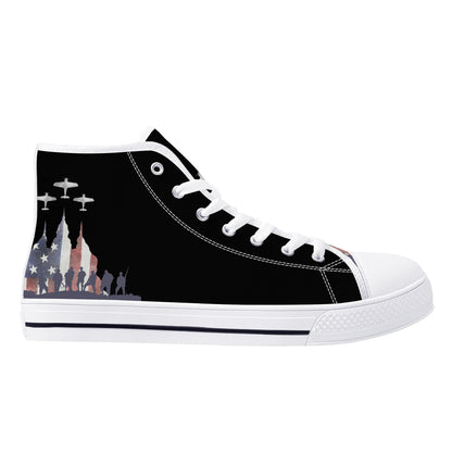 Mens High Top Canvas Shoes - Customized Tongue