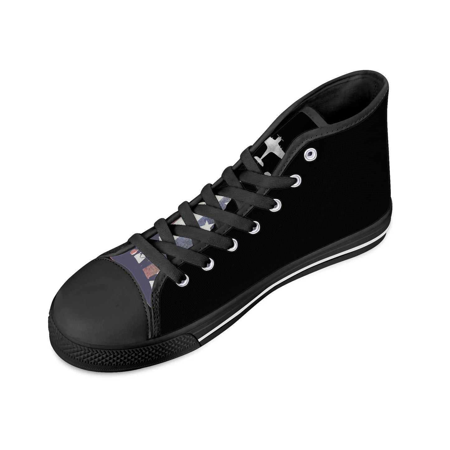 Mens High Top Canvas Shoes - Customized Tongue