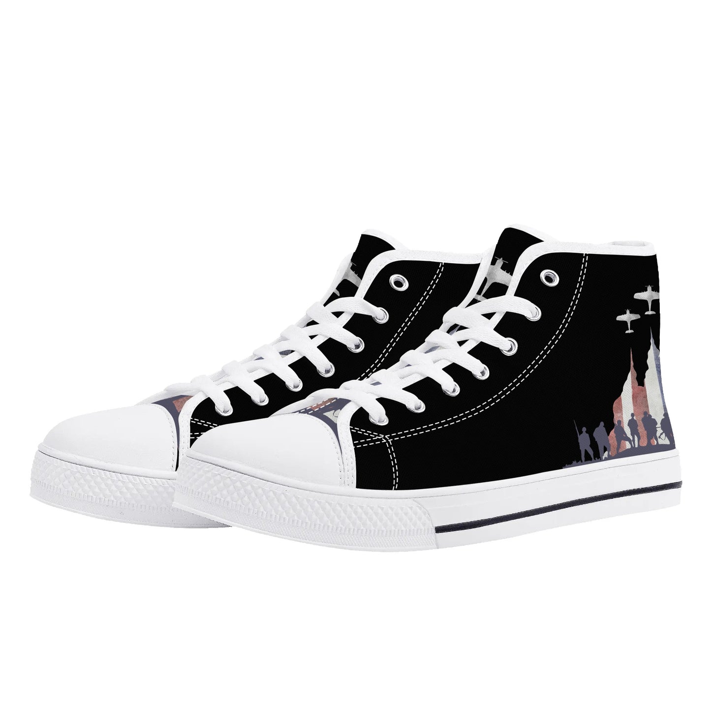 Mens High Top Canvas Shoes - Customized Tongue