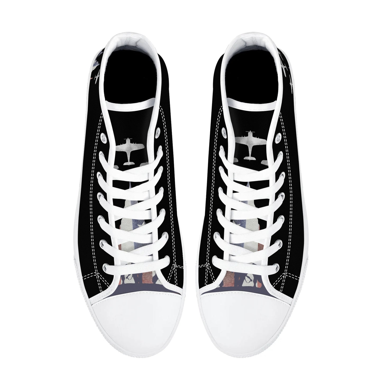 Mens High Top Canvas Shoes - Customized Tongue