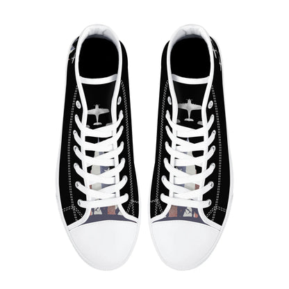 Mens High Top Canvas Shoes - Customized Tongue